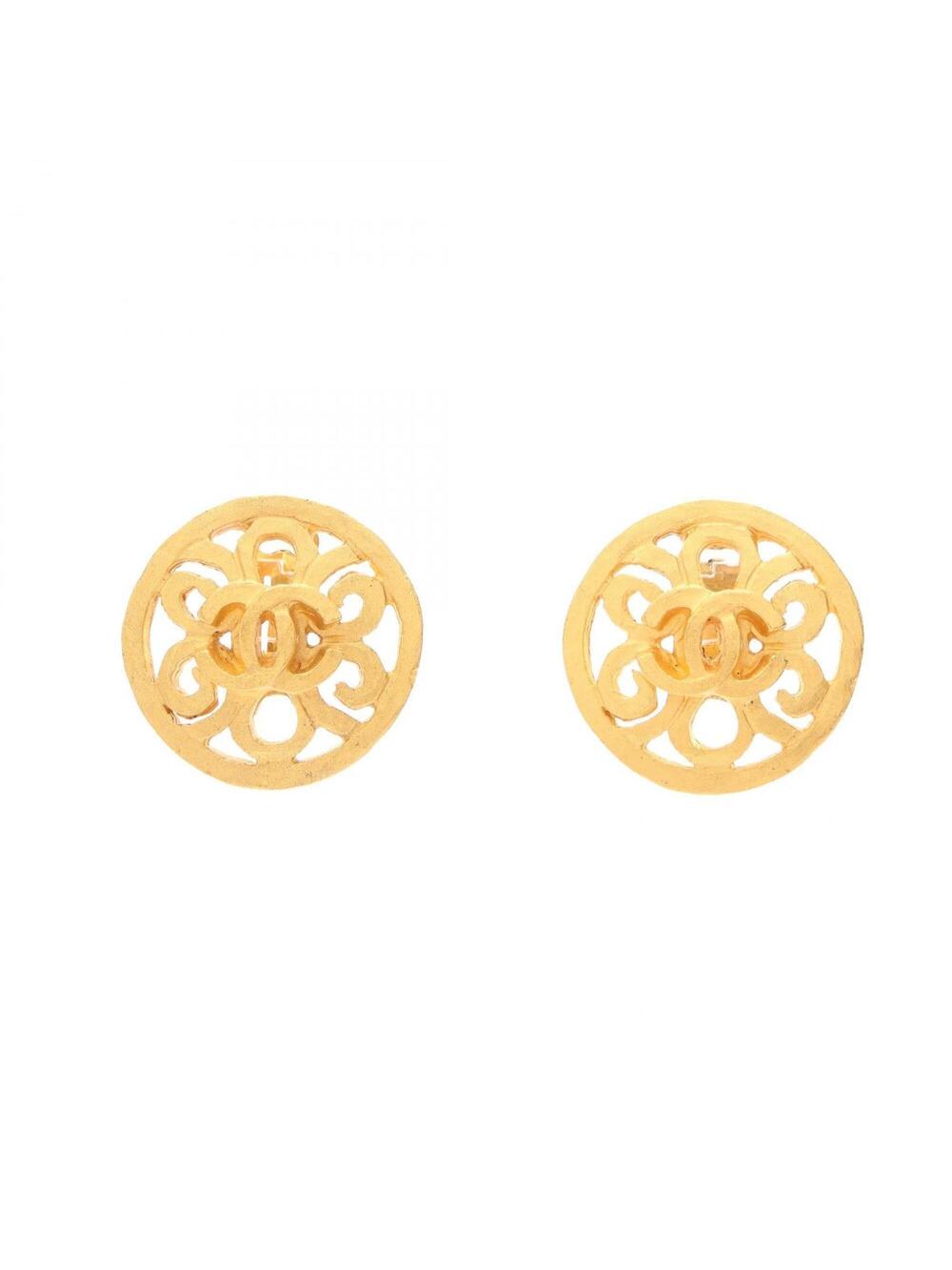 Chanel Cc Logo Circle Clip-On Earrings #347005C92B
